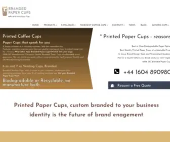 Brandedpapercups.co.uk(Bespoke Printed Paper Cups) Screenshot