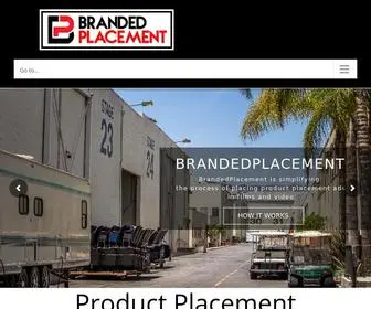 Brandedplacement.com(Product Placement Advertising Marketplace connecting brands & content creators) Screenshot