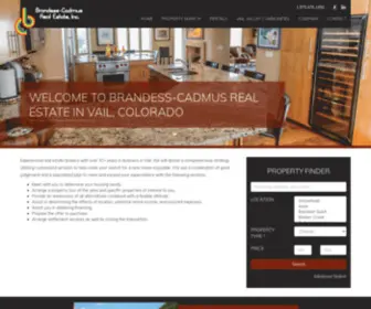 Brandesscadmusrealestate.com(Vail Real Estate) Screenshot