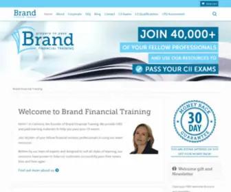 Brandft.co.uk(Brand Financial Training provide resources for CII AF R0 J0 CF FA ER IF Exams) Screenshot