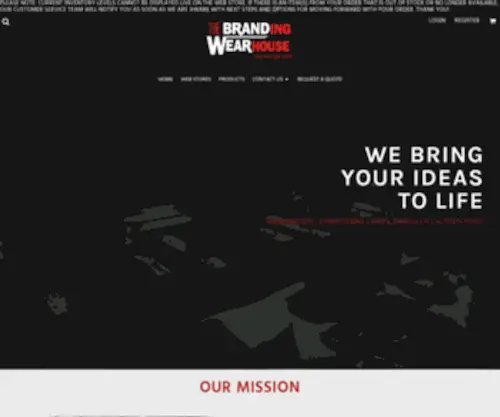 Brandingwearhouse.com(Home The Branding Wearhouse) Screenshot