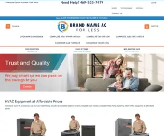 BrandnameacForless.com(HVAC System equipment at affordable prices) Screenshot