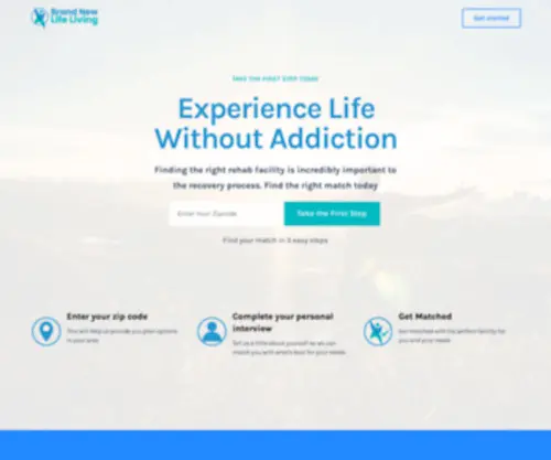 Brandnewlifeliving.com(Finding the right rehab facility) Screenshot