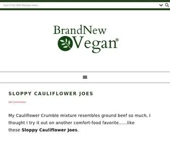 BrandnewVegan.com(Brand New Vegan) Screenshot
