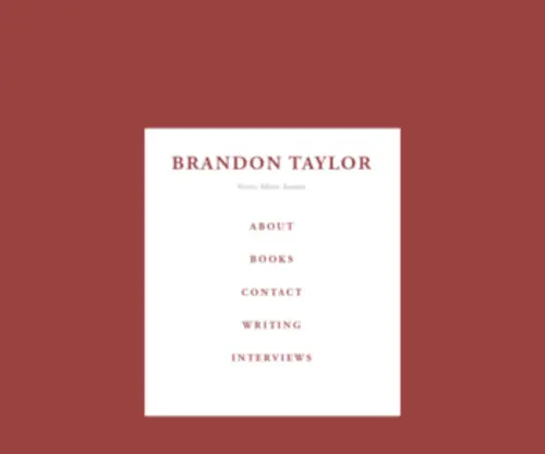 Brandonlgtaylor.com(Brandon Taylor) Screenshot