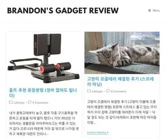 Brandonmklee.com(브랜든의 가젯리뷰) Screenshot