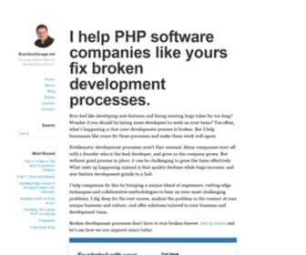 Brandonsavage.net(I help PHP software companies like yours fix broken development processes) Screenshot