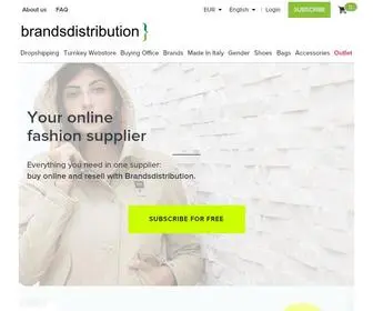Brandsdistribution.com(Wholesale fashion supplier and Dropshipping service) Screenshot
