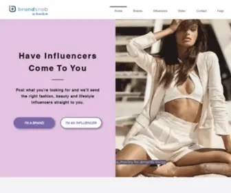 Brandsnob.co(BrandSnob's Influencer Marketplace) Screenshot