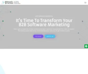 Brandsyntax.com(B2B Software Marketing Agency) Screenshot