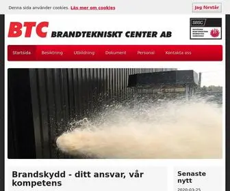 Brandteknisktcenter.se(BTC Brandtekniskt Center AB) Screenshot