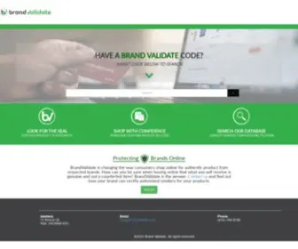 Brandvalidate.com(Brand Validate) Screenshot