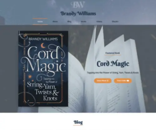 Brandywilliamsauthor.com(Pagan Magician) Screenshot