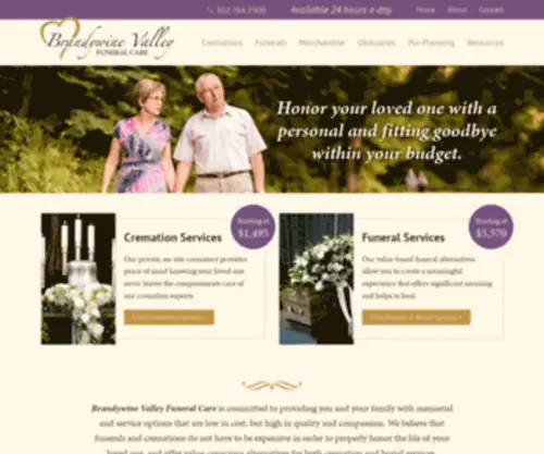 Brandywinevalleyfc.com(Brandywine Valley Funeral Care) Screenshot