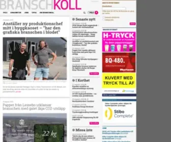 Branschkoll.se(Sveriges största nyhetssajt för tryck) Screenshot