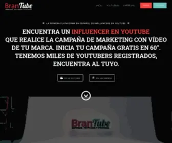Brantube.com(Marketing de influencers en Youtube en español) Screenshot