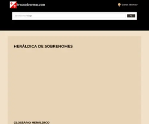 Brasaodearmas.com(Heráldica) Screenshot