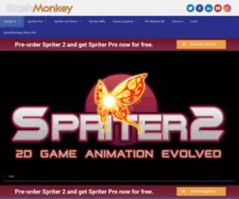 Brashmonkey.com(Pre-order spriter 2 and get spriter pro now for free. pre-order spriter 2 https:// /wp) Screenshot