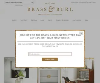 Brassandburl.com(Brass and Burl) Screenshot