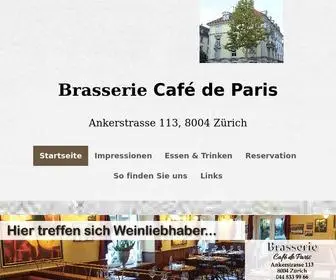 Brasserie-Cafedeparis.ch(Brasserie Café de Paris) Screenshot