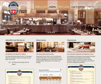 Brasserie-Federal.ch(Willkommen in der Schweizerischen Brasserie Federal am HB) Screenshot