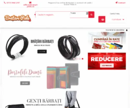 Bratari-Piele.ro(Magazinul tau online de bijuterii si accesorii din piele) Screenshot