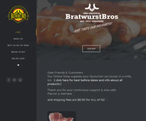 Bratwurstbros.nz(BRATWURST BROS) Screenshot