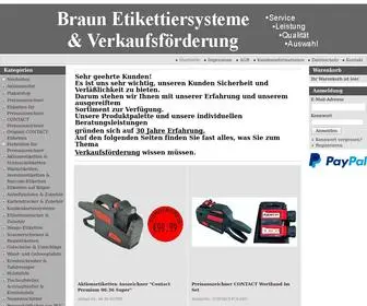 Braun-Etikettiersysteme.com(Braun etikettiersysteme gmbh) Screenshot