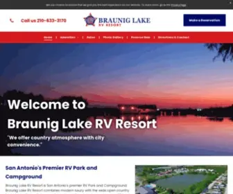 Brauniglakervresort.com(San Antonio RV Parks and Campgrounds) Screenshot