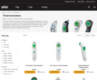 Braunthermometers.com(Braun Thermometers) Screenshot