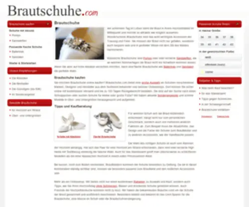 Brautschuhe.com(Schuhe für die Hochzeit) Screenshot
