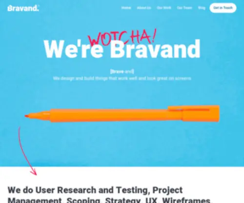 Bravand.com(A digital agency) Screenshot