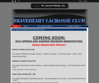 Braveheartlaxclub.com(Braveheart Lax Club Inc) Screenshot