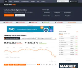 Bravenewcoin.com(Brave New Coin) Screenshot