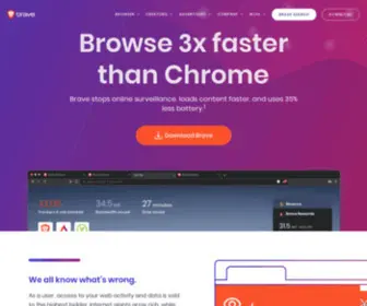 Bravesoftware.com(The Brave browser) Screenshot