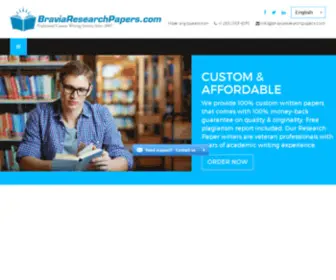 Braviaresearchpapers.com(Editing and proofreading Company) Screenshot