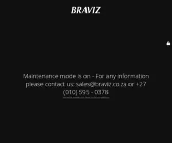 Braviz.co.za(Site is undergoing maintenance) Screenshot