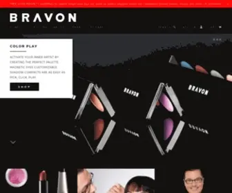 Bravonbeauty.com(Bravon l Professional Mineral Makeup l Mineral Foundation & Eyeshadow) Screenshot