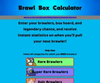 Brawlcalc.com(Enter your information) Screenshot