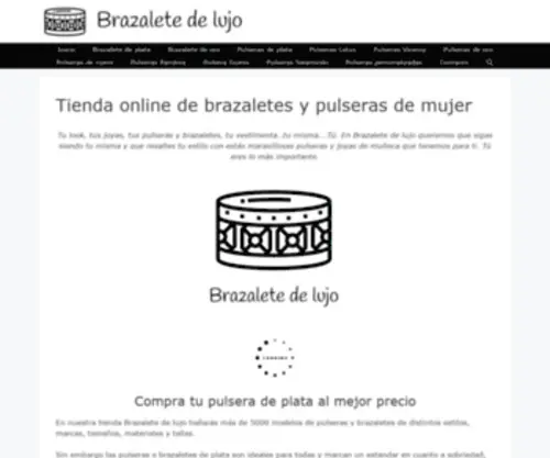 Brazaletedelujo.com(Tienda online de brazaletes y pulseras de mujer) Screenshot