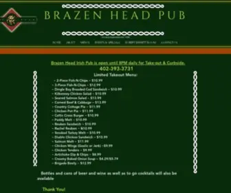 Brazenheadpub.com(Brazen Head Pub) Screenshot