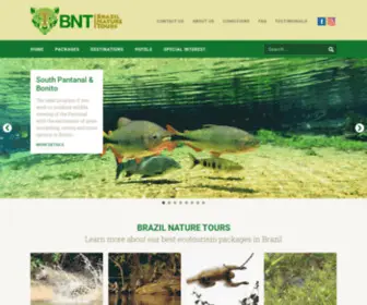 Brazilnaturetours.com(Ecotourism Packages and Wildlife Tours in Brazil) Screenshot