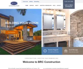 BRC-Construction.com(Home Additions and Remodeling Contractor Houston) Screenshot