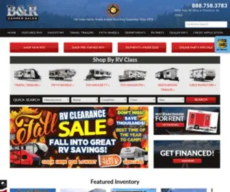 Brcampers.com(B & R Camper Sales) Screenshot