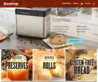 Breadman.com(Bread Makers for the Baker in Your Life) Screenshot