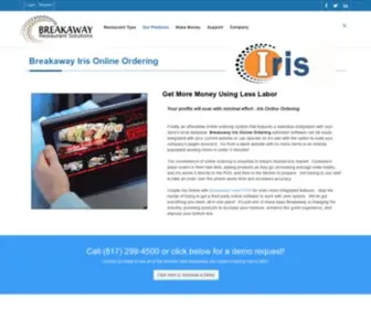 Breakawayiris.com(Iris Online Ordering) Screenshot
