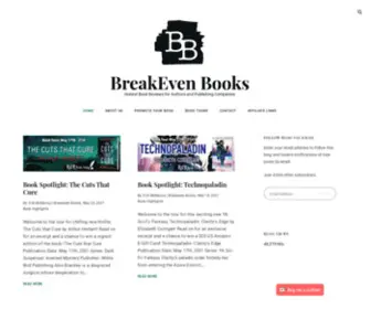 Breakevenbooks.com(Honest Book Reviews for Authors and Publishing Companies) Screenshot