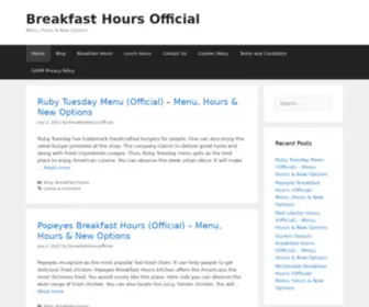 Breakfasthoursofficial.com(Breakfast Hours Official) Screenshot