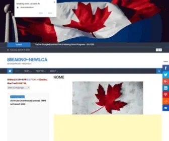 Breaking-News.ca(AN INDEPENDENT FREE PRESS) Screenshot