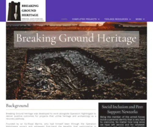 Breakinggroundheritage.org.uk(BGH Online) Screenshot